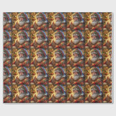 Santa Claus Wrapping Paper Geschenkpapier (Flach)