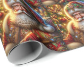 Santa Claus Wrapping Paper Geschenkpapier (Rolleneckpunkt)