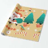 Santa Claus Wrapping Paper Geschenkpapier (Ungerollt)