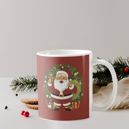 Santa Claus Wreath Coffee Tasse