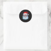 Santa Claus Xmas Merry Christmas Navidad Winter Ho Runder Aufkleber (Tasche)