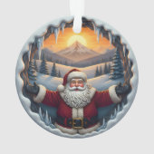 Santa Claus Xmas Ornament 2025 – Winter Scene 1 (Rückseite)