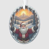 Santa Claus Xmas Ornament 2025 – Winter Scene 1 (Vorderseite)