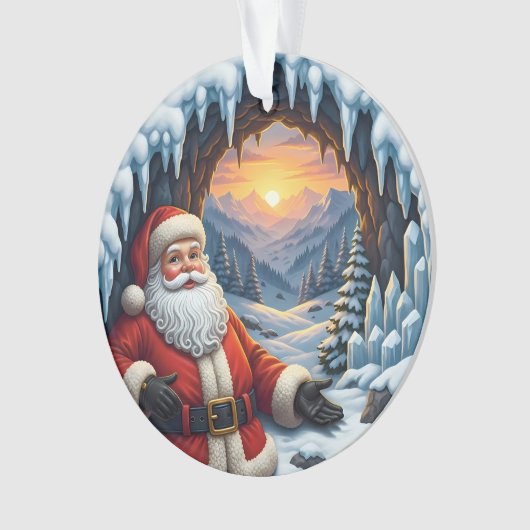 Santa Claus Xmas Ornament 2025 – Winter Scene 2 (Vorderseite)