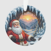 Santa Claus Xmas Ornament 2025 – Winter Scene 2 (Vorderseite)