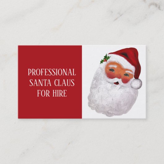 Santa Claus Xmas Red Hire Sleigh Beruflich Visitenkarte (Vorderseite)