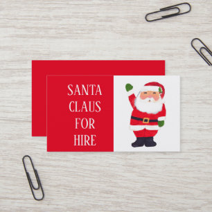 Santa Claus Xmas Red Hire Sleigh Beruflich Visitenkarte