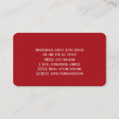 Santa Claus Xmas Red Hire Sleigh Beruflich Visitenkarte (Rückseite)