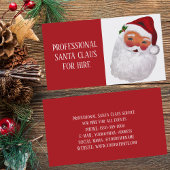 Santa Claus Xmas Red Hire Sleigh Beruflich Visitenkarte
