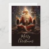 Santa Claus Yoga Feiertagskarte (Vorne/Hinten)