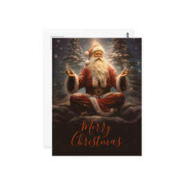 Santa Claus Yoga Postkarte