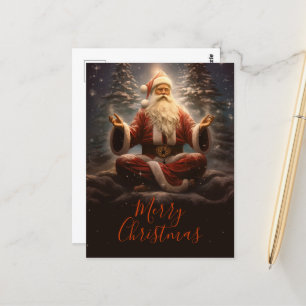 Santa Claus Yoga Postkarte