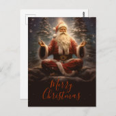 Santa Claus Yoga Postkarte (Vorne/Hinten)
