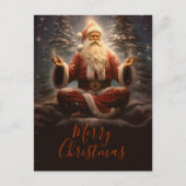 Santa Claus Yoga Postkarte (Vorderseite)
