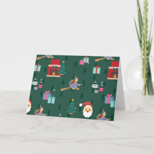 Santa claus ziana feiertagskarte