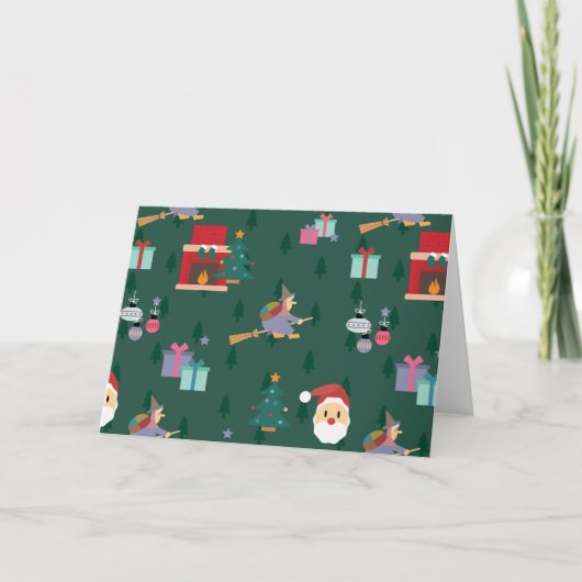 Santa claus ziana feiertagskarte (Vorderseite)