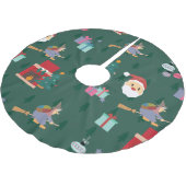 Santa claus ziana polyester weihnachtsbaumdecke (Schrägansicht)