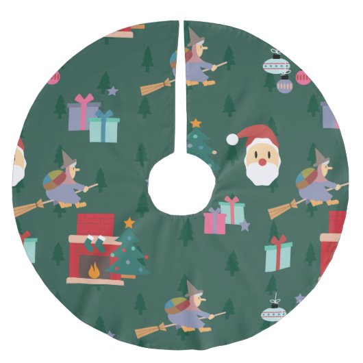 Santa claus ziana polyester weihnachtsbaumdecke (Vorderseite)