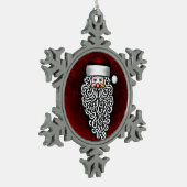 Santa Claus Zinnschmuck Schneeflocken Zinn-Ornament (Links)