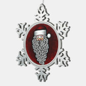 Santa Claus Zinnschmuck Schneeflocken Zinn-Ornament (Rechts)