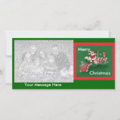 Santa Claus Zuckerzug Feiertagskarte (Vorderseite)