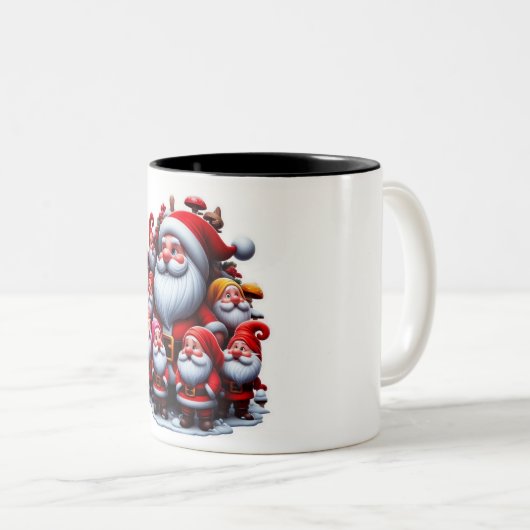 Santa Claus Zweifarbige Tasse (VorderseiteRechts)