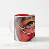 Santa Claus Zweifarbige Tasse (Vorderseite Links)
