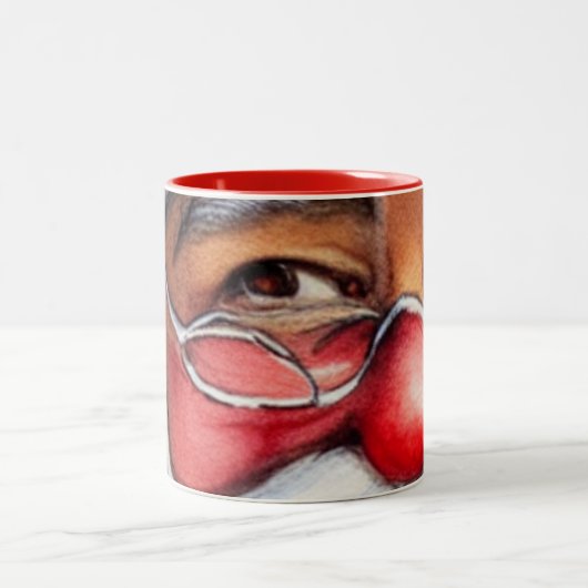 Santa Claus Zweifarbige Tasse (Mittel)