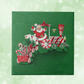 Santa Clause Candy Train Fliese