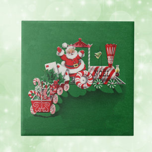 Santa Clause Candy Train Fliese