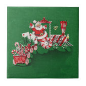 Santa Clause Candy Train Fliese (Vorderseite)