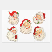 Santa Clause Collage Decoupage Decoupaging Retro Geschenkpapier Set (Vorderseite 2)