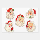 Santa Clause Collage Decoupage Decoupaging Retro Geschenkpapier Set (Vorderseite)