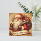 Santa Clause Feiertagskarte (Stehend Vorderseite)