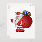 Santa Clause Feiertagspostkarte (Vorne/Hinten)