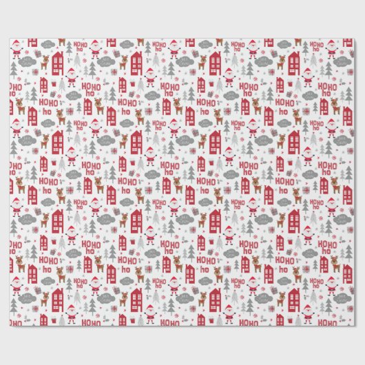 Santa Clause Geschenkpapier (Flach)