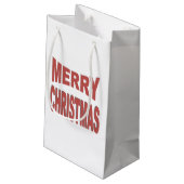 Santa Clause Gloss Geschenktasche Kleine Geschenktüte (Rückseite Schrägansicht)