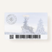 Santa Clause Imitate haben das Abzeichen der Fahre Ausweis (Rückseite)