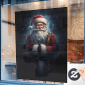 Santa Clause in voller Robe Fensteraufkleber (Café-Fenster)