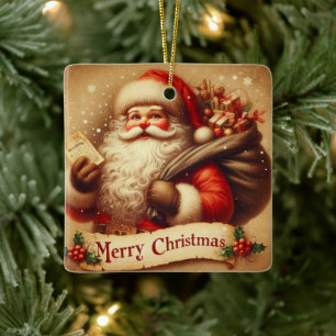 Santa Clause Keramikornament