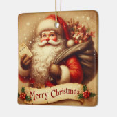 Santa Clause Keramikornament (Links)