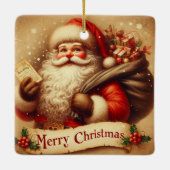 Santa Clause Keramikornament (Rückseite)