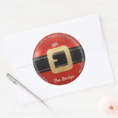 Santa Clause kommt in die Stadt Runder Aufkleber (Umschlag)