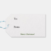 Santa Clause lächelt und windet Geschenkanhänger (Rückseite Horizontal)