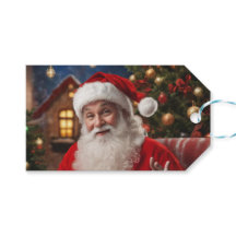 Santa Clause lächelt und windet