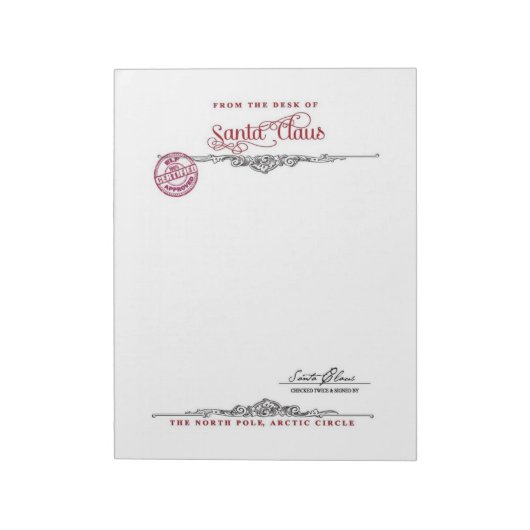 Santa Clause Letterhead Notizblock (Rotiert)