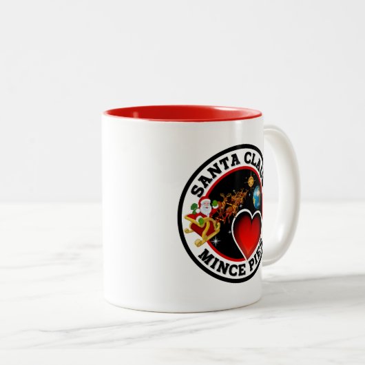 Santa Clause Lieben Mini Pies Zweifarbige Tasse (VorderseiteRechts)