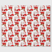Santa Clause mit Bierflasche Geschenkpapier (Flach)