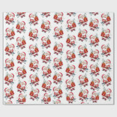 Santa Clause mit Gegenwart Geschenkpapier (Flach)