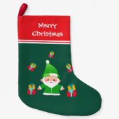 Santa Clause mit Geschenken Kleiner Weihnachtsstrumpf (Vorderseite)